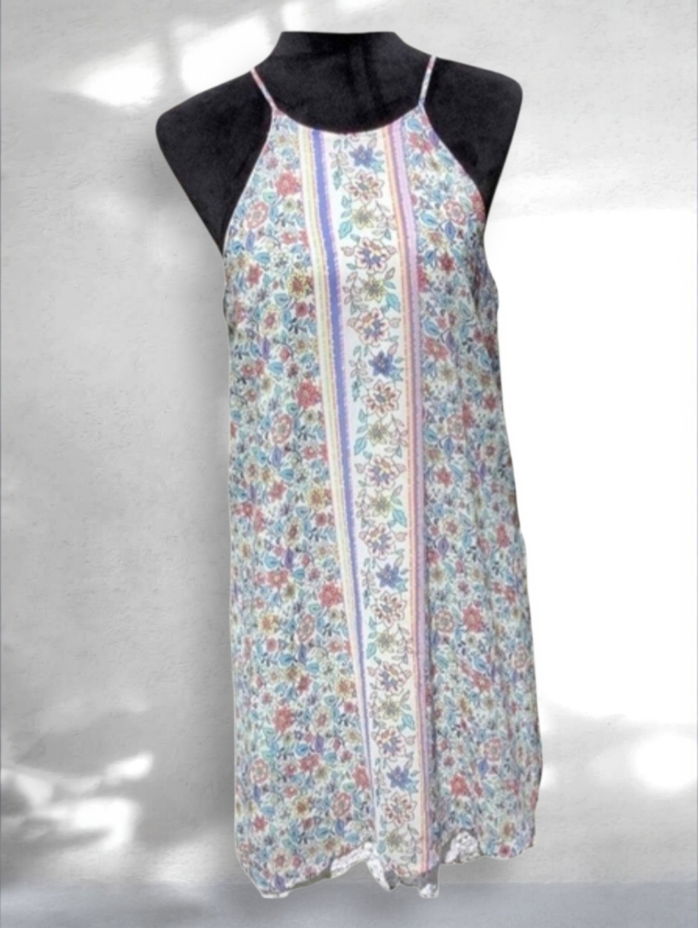 Love Reign Floral Mini Dress - Multicolor Lining Lace Trimmed Lrg Pastels